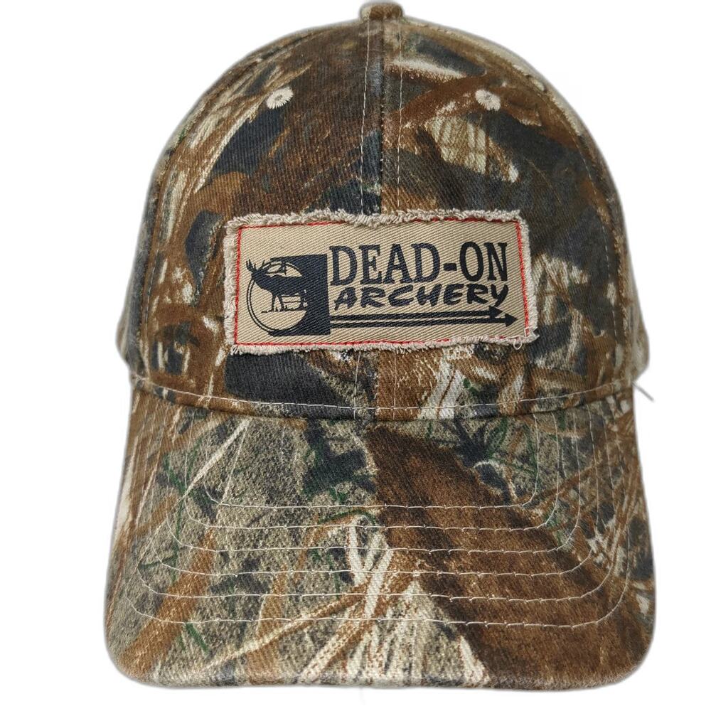 Kati Baseball Cap Brown Green One Size Dead-On Archery Camo Distressed Patch Hat